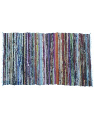 Recycled Fabric Rug - Assorted Color and Size - 5' x 8' Turquoise