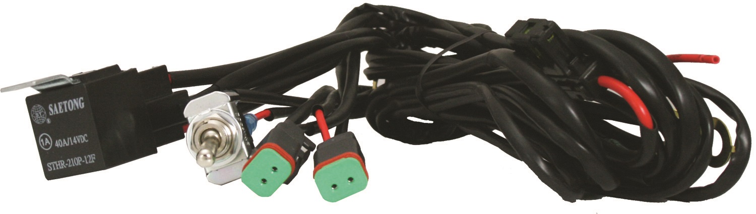 TWO LIGHT COMPLETE DEUTSCHE CONNECTOR RELAY HARNESS