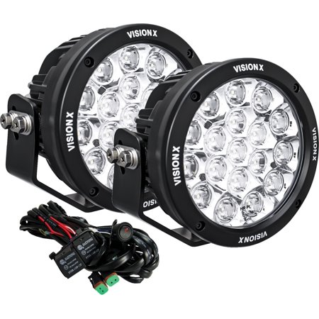 PAIR OF 6.7IN 18 LED CG2 LIGHT CANNONS INCLUDING HARNESS INCL DTP CONNECTOR