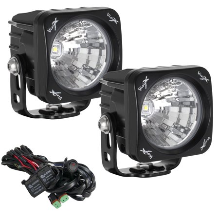 OPTIMUS SERIES PRIME BLACK 10-WATT LED LIGHT 20 DEGREE BEAM KIT OF 2 LIGHTS WITH