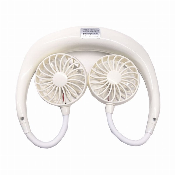 Beat The Heat Double Cool Cordless Breezy Mini Collar Fan - Summer White