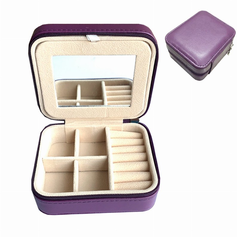 Cool Jewels A Palm Sized Compact Jewelry Box - Purple