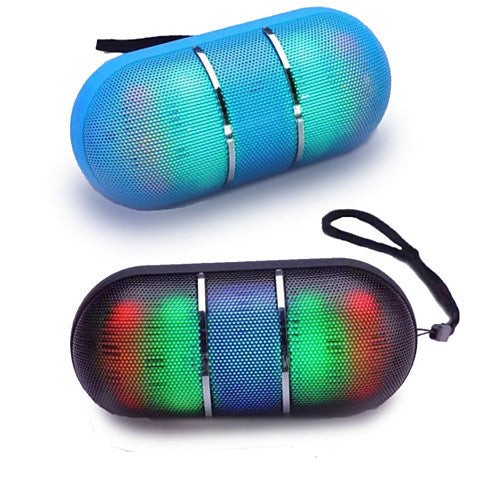Dance With Me Portable Bluetooth Speaker With DISCO LED Lights - Blue