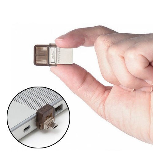 Dual Port Micro USB Flash Storage Memory Drive - 64GB