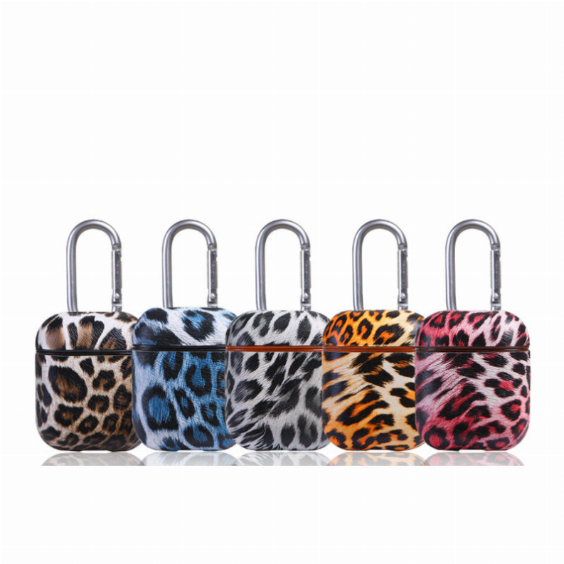 Habitat Air Pod Protective Cover Case In Leopard Print - Blue