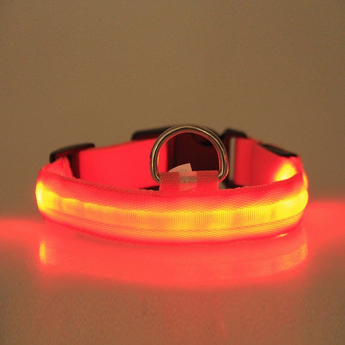LED PET Safety Halo Style Collar - XL Red