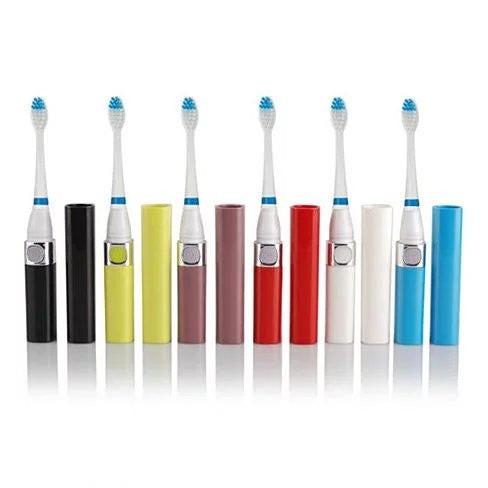 MySonic ToothBrush Set of 2, For Your Home and Travel - Brown & White