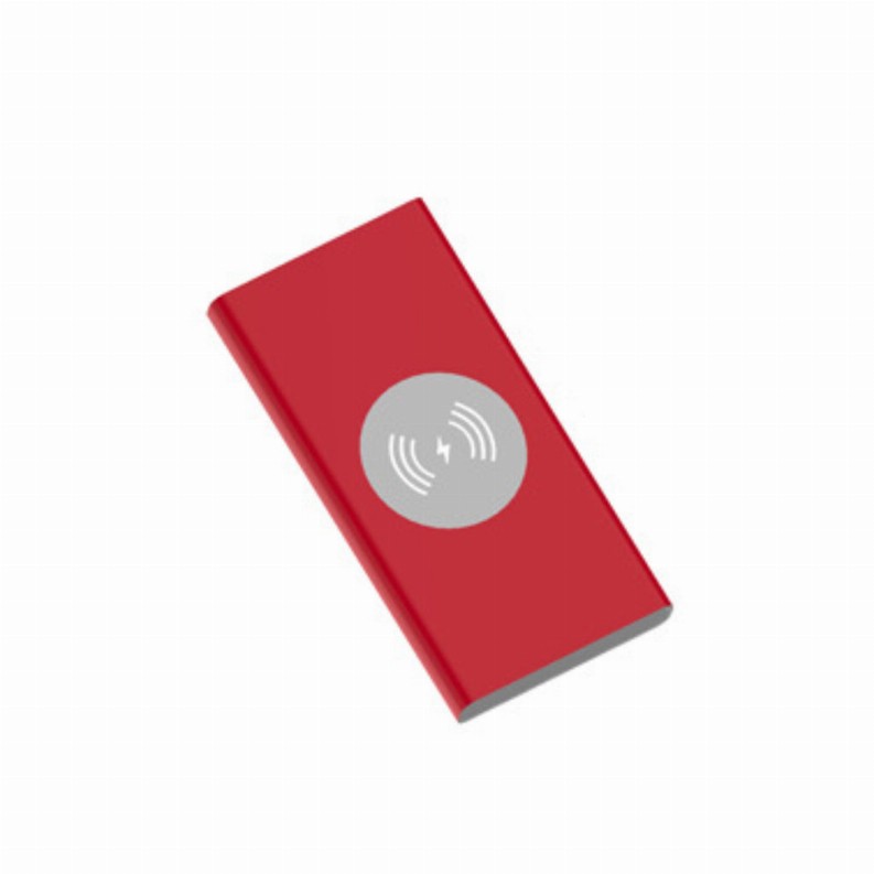 Powerful Portable Powerbank With Wireless Charger - Red