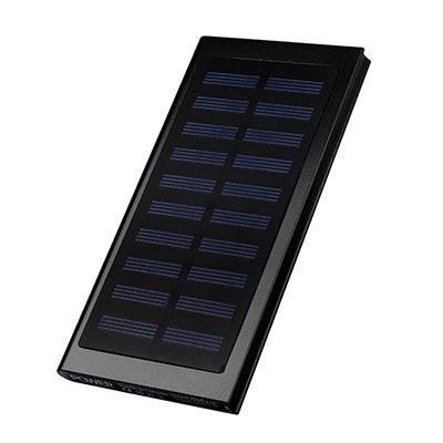 Slim Giant Solar Power Extender For All Gadgets With 2 USB Ports - Black