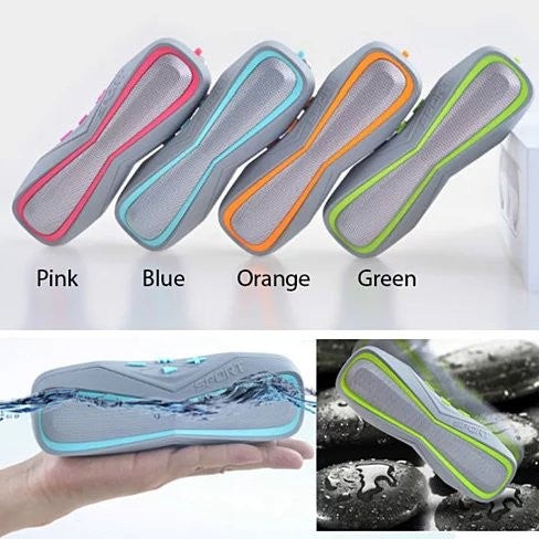 Slinky Waterproof Bluetooth Speaker Sports Edition - Neon Blue