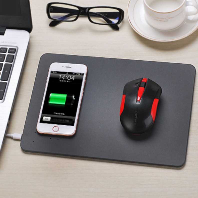 Superpower Pad 2 In 1 iPhone Wireless Charger, And Mouse Pad - Gray
