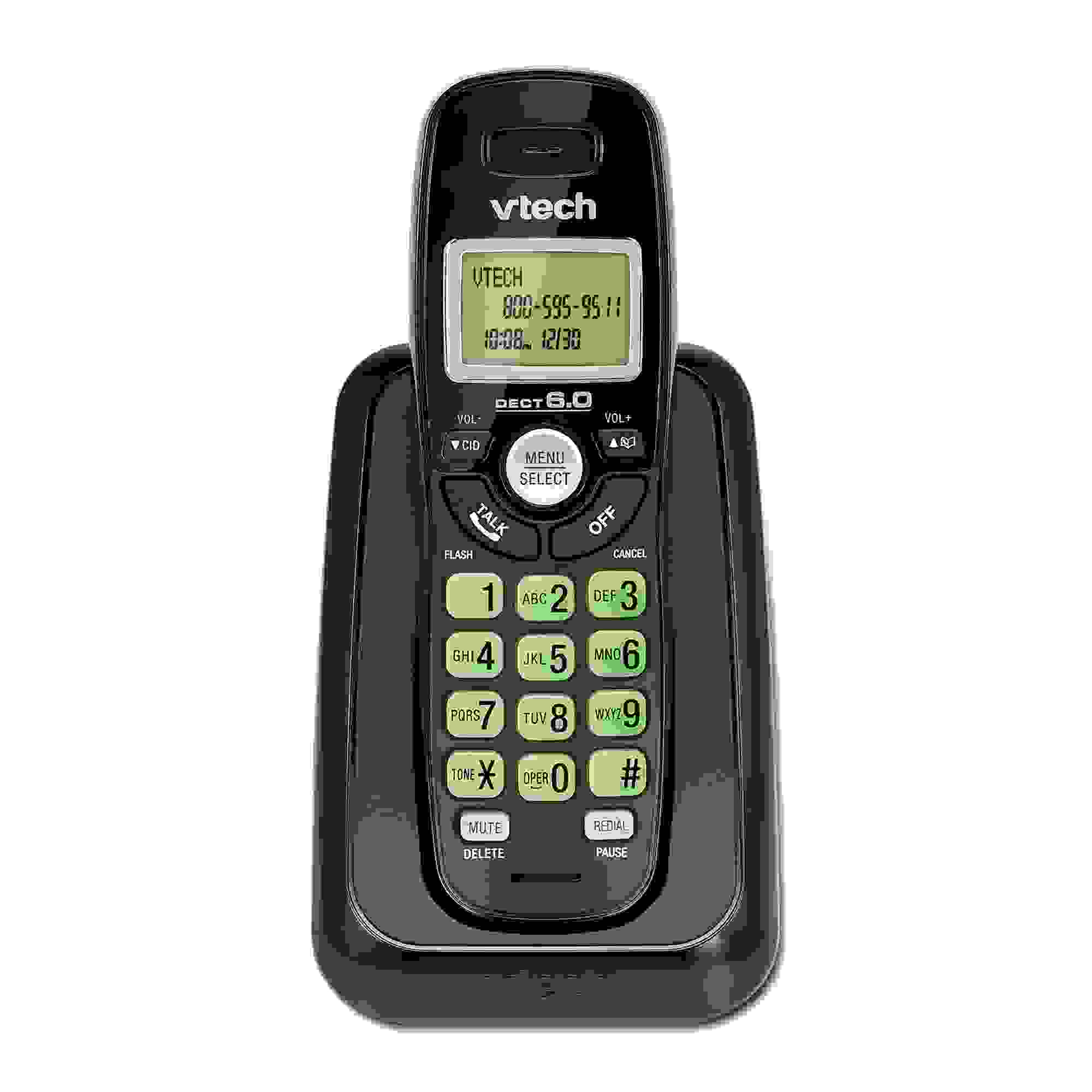 VTECH CALLER ID CORDLESS PHONE, BLACK