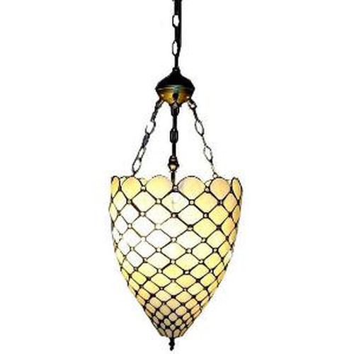 Jeweled Pendant Hanging Tiffany-Style Lamp