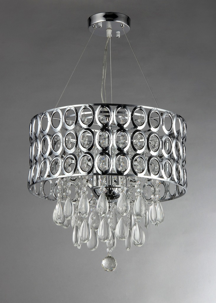 Antoinette Crystal-Chrome Chandelier