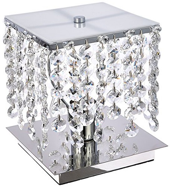 Cynthia Purple Crystal-Chrome Table Lamp