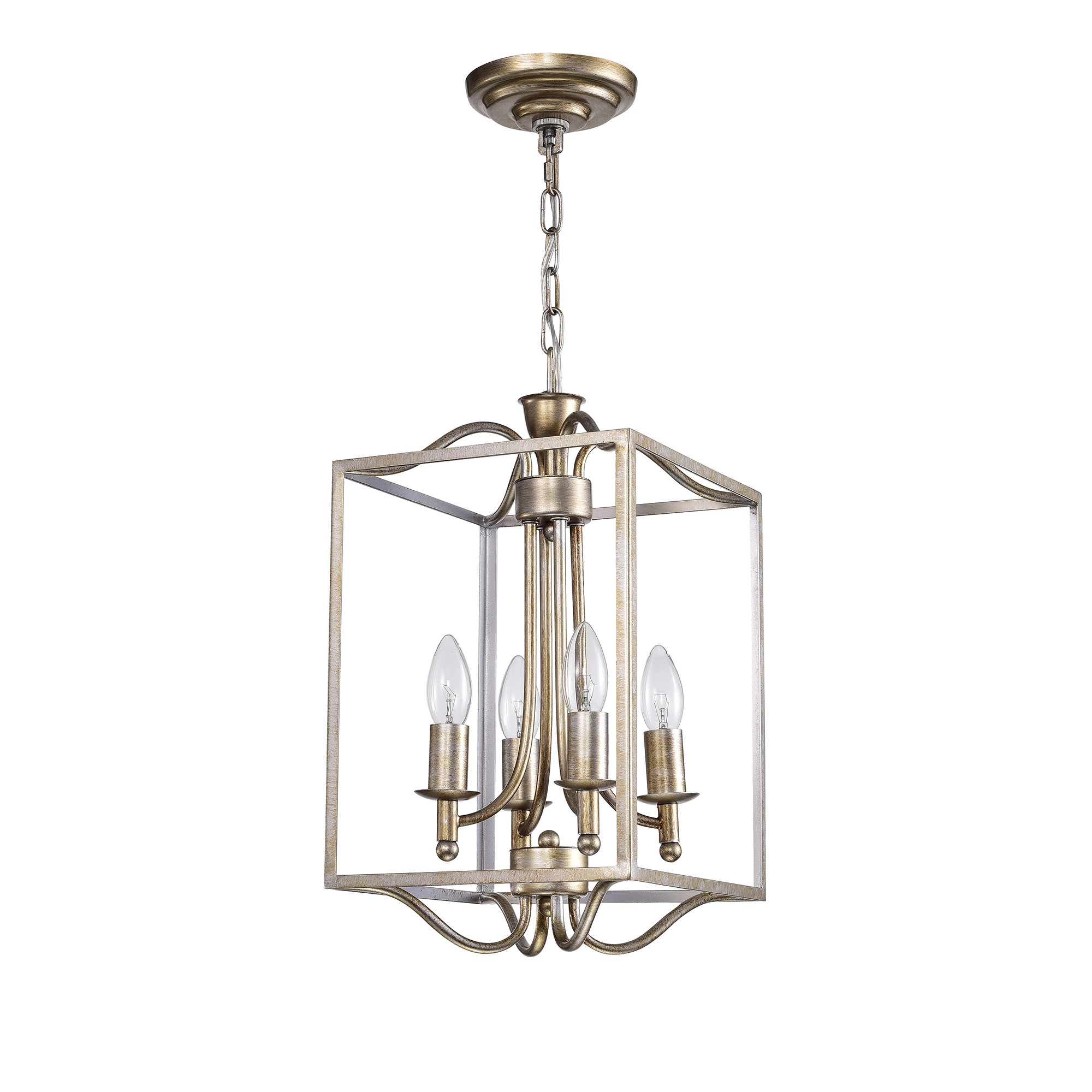 Wigmar Antique Silver 4-Light Pendant