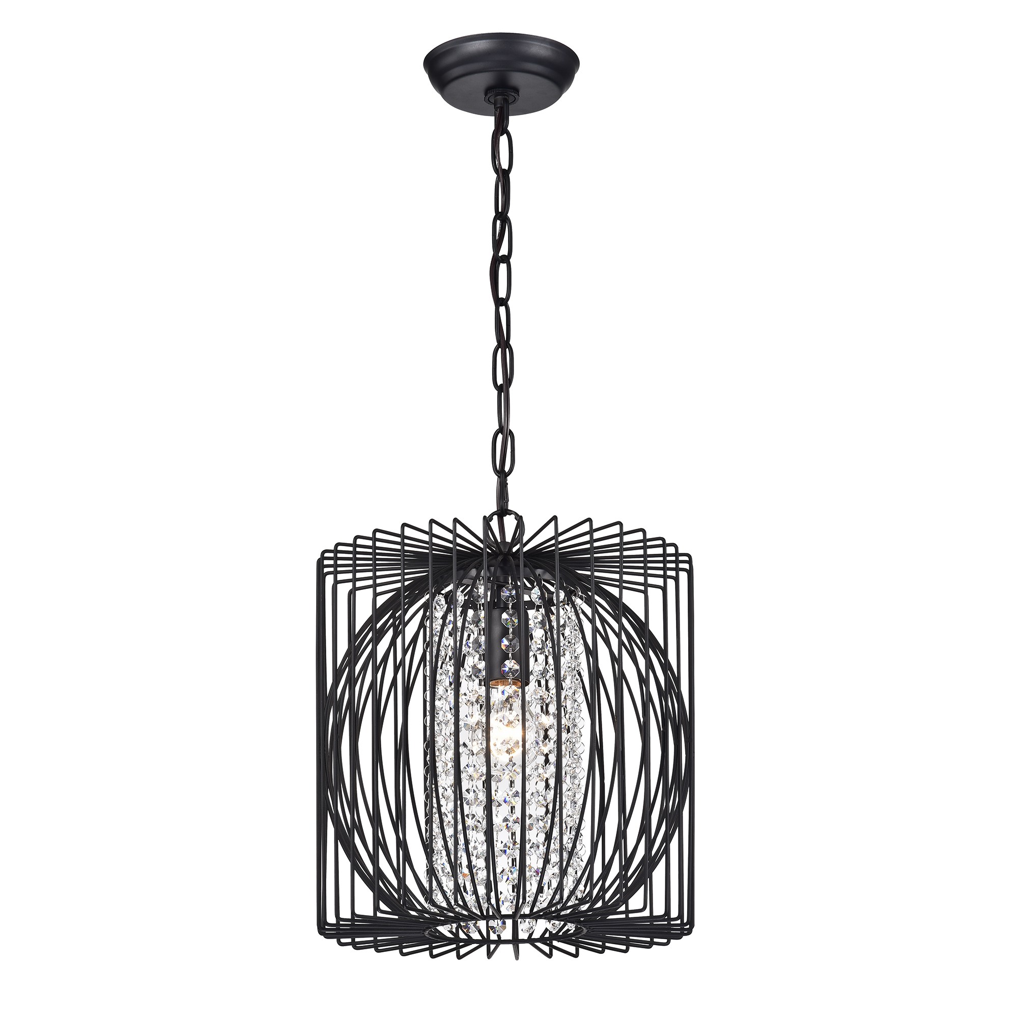 Keiko Matte Black 1-light 12-inch Pendant