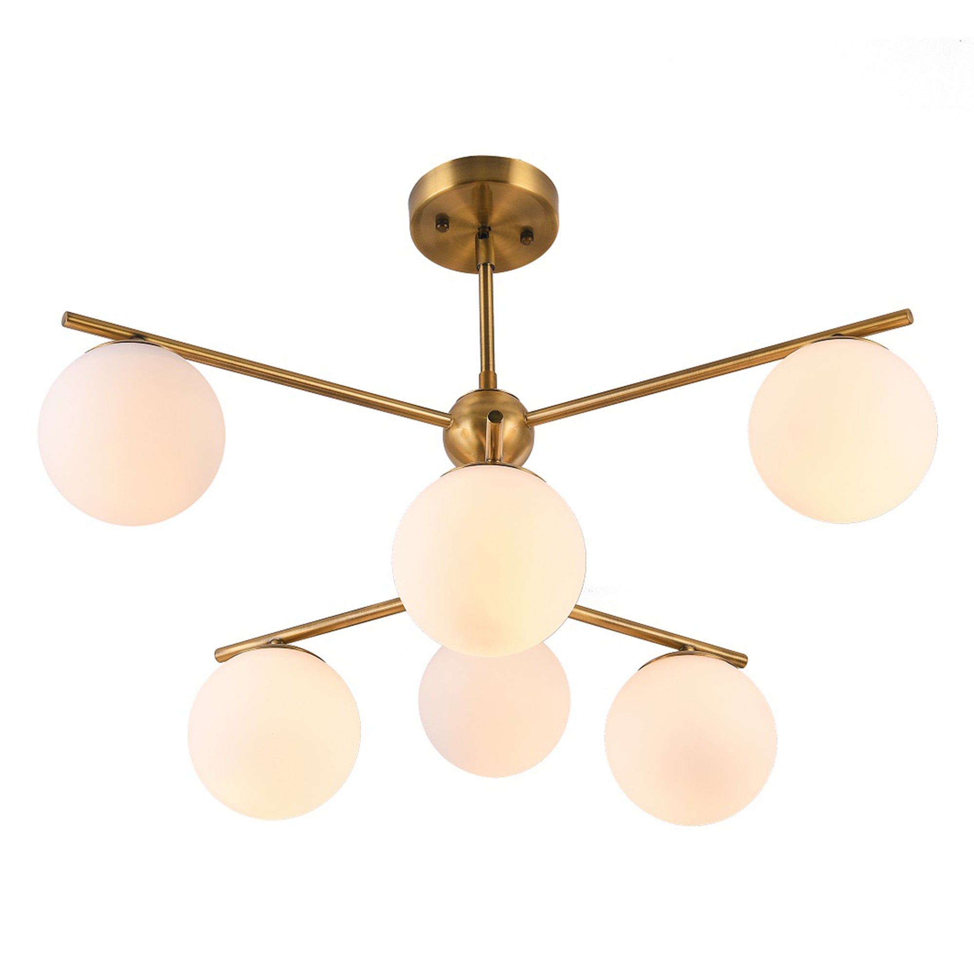 Ciska Antique Brass 6-light Chandelier