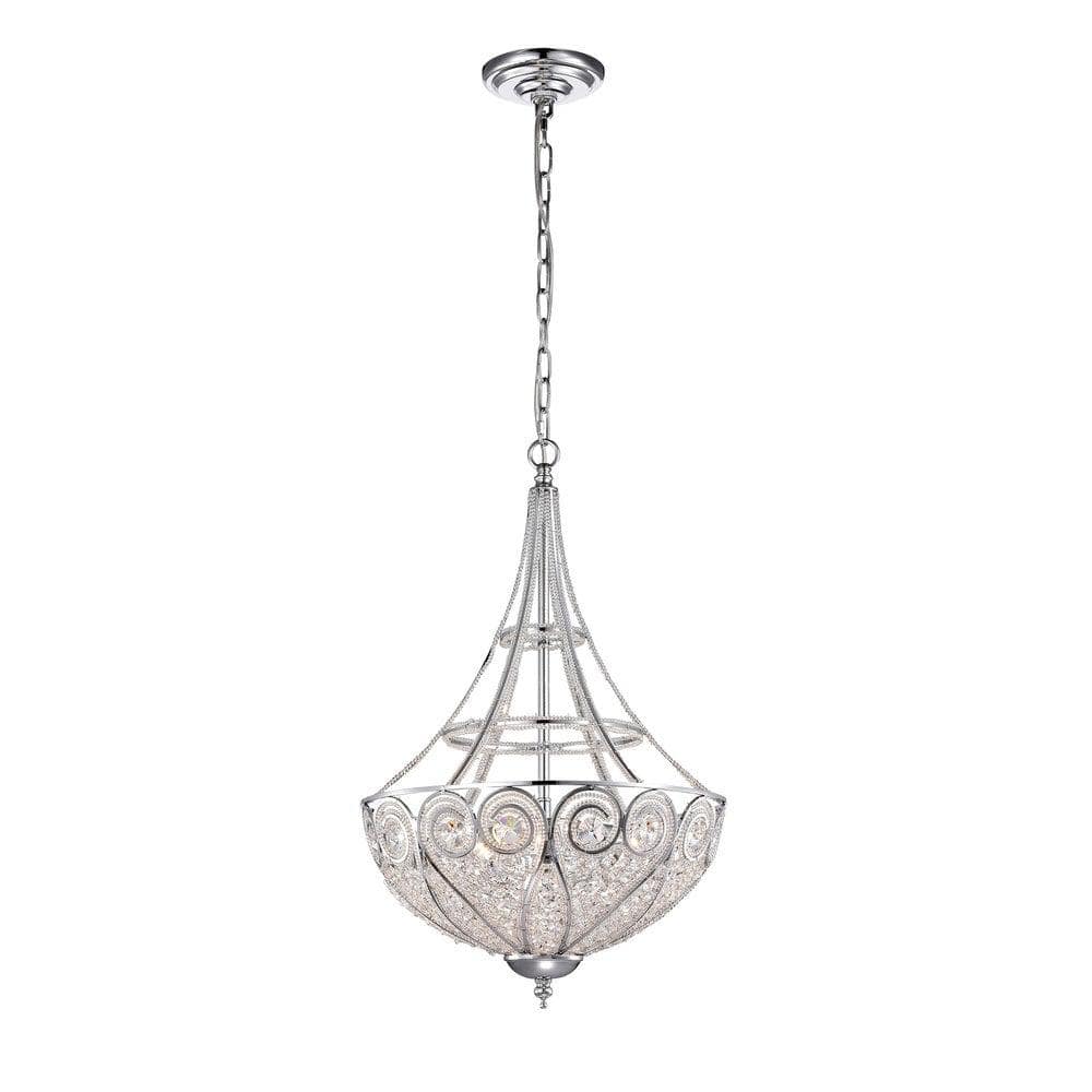 Silver Orchid Astor 3-light Crystal Chandelier