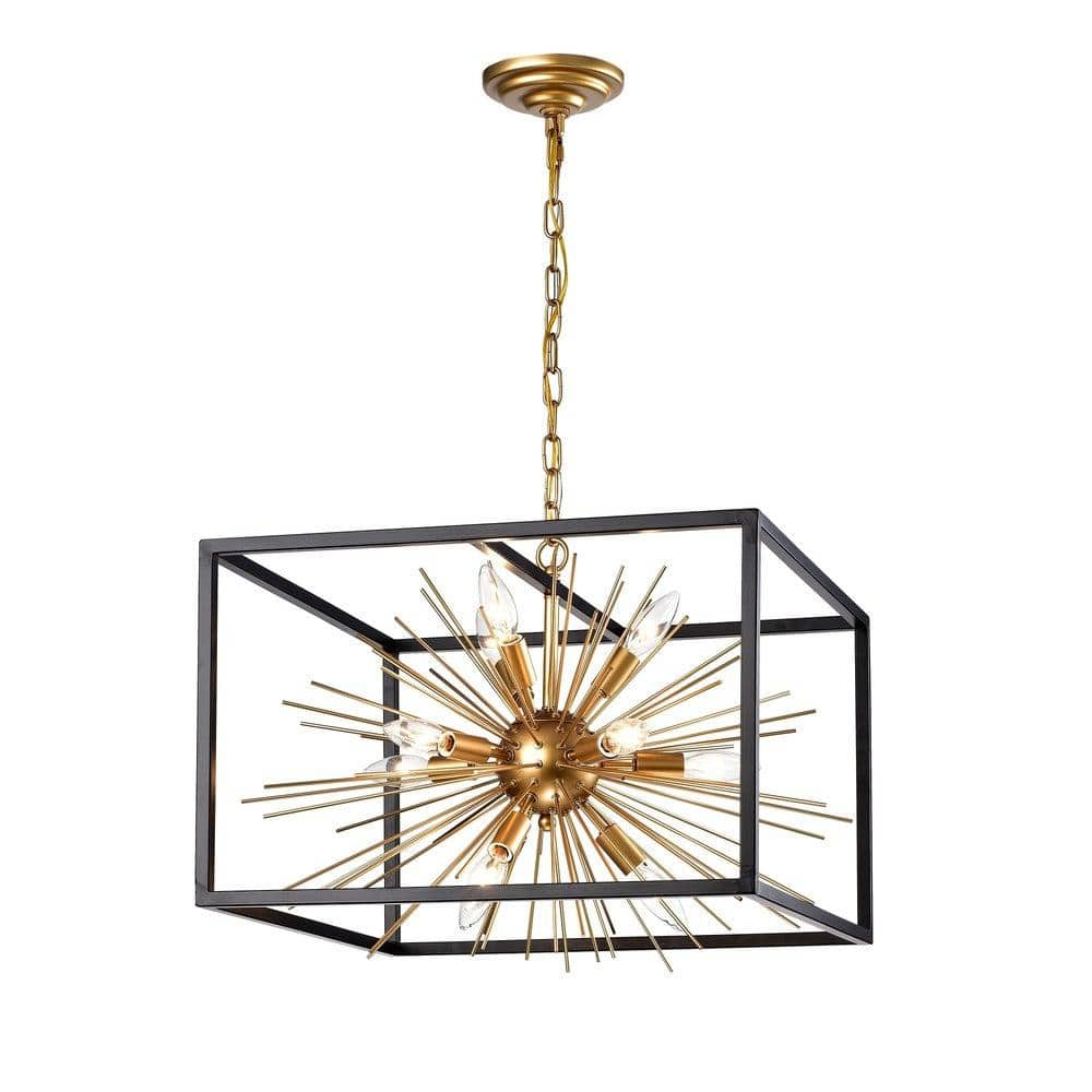 Dharde Matte Black/Bronze 11-light Chandelier