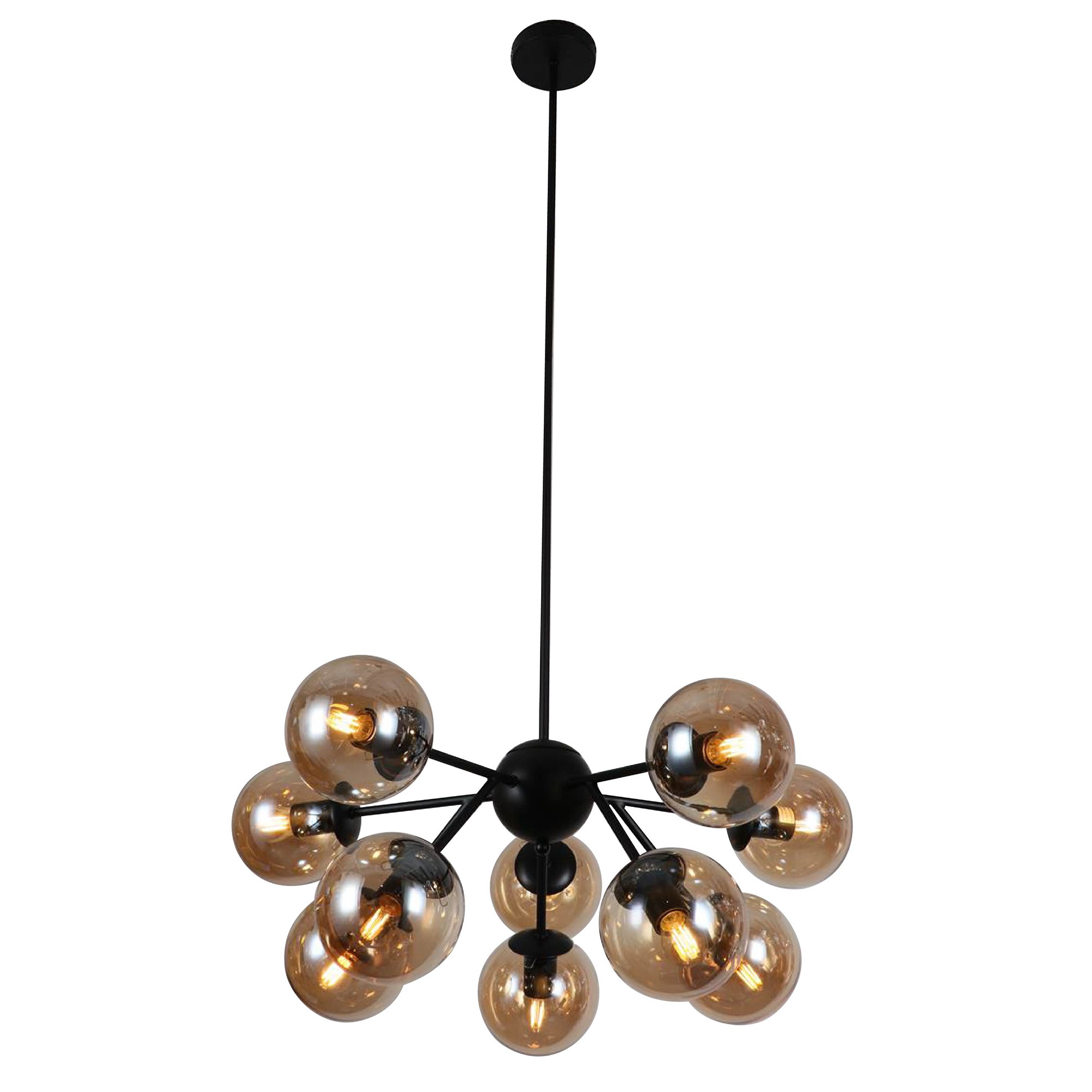 Sagi Matte Black 10-light Chandelier