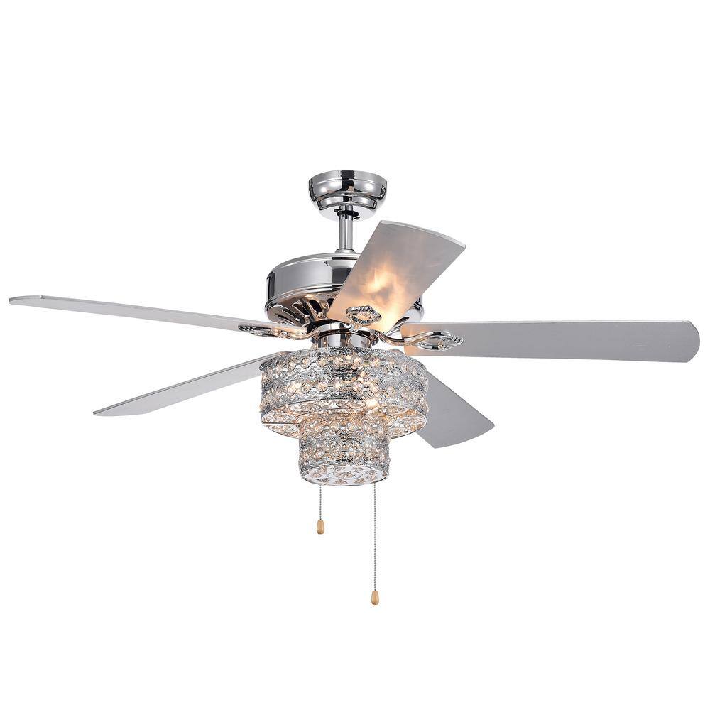 Shang Chrome 52 inch 5 Blade Ceiling Fan