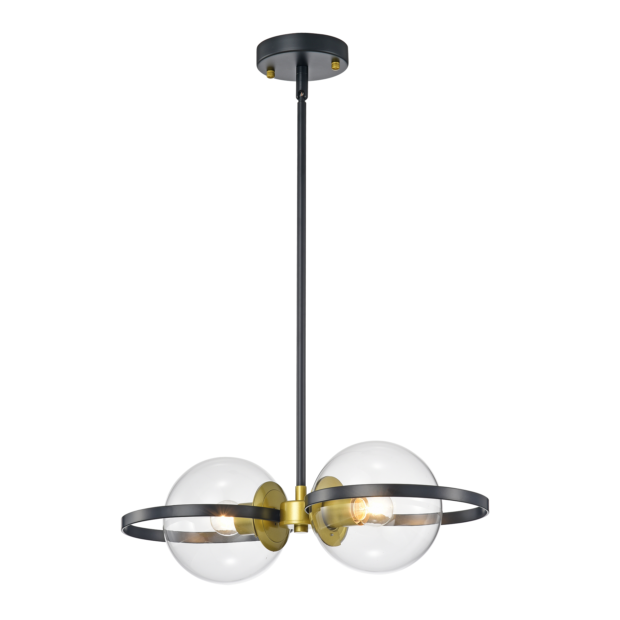 Carson Carrington Ygskorset 2-Light Black Pendant Lamp