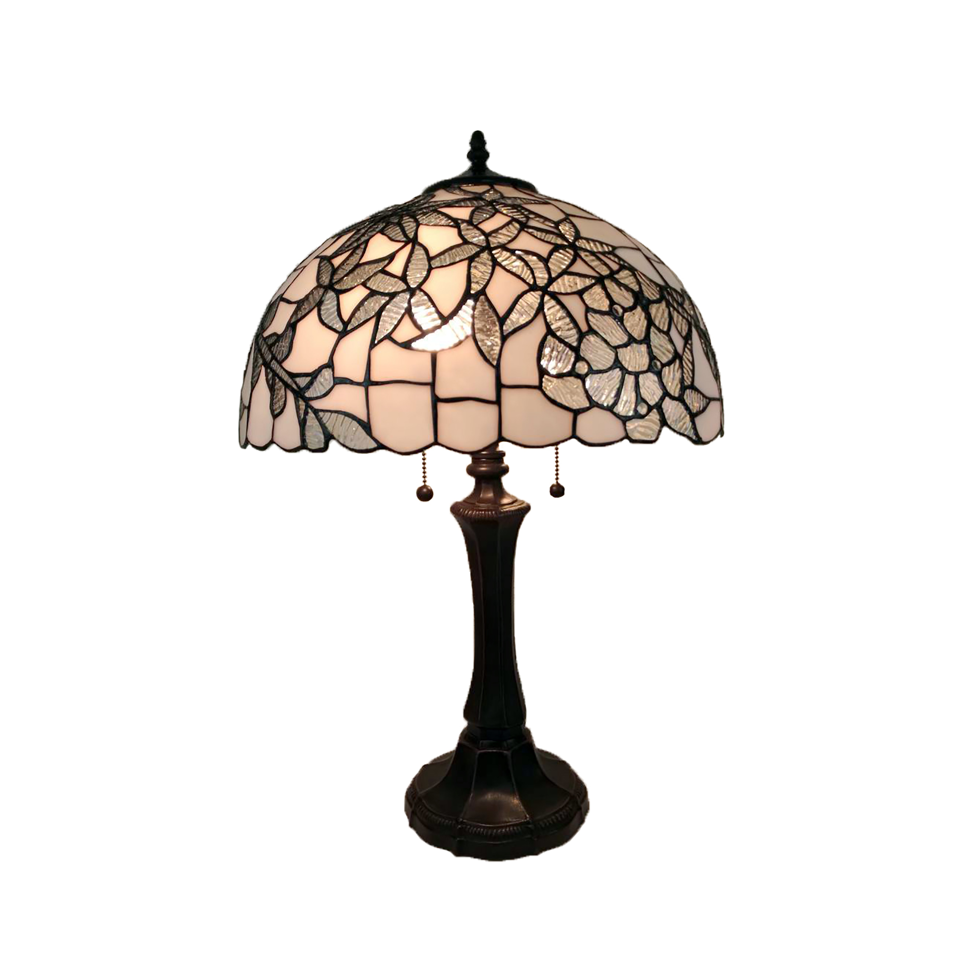 Lacie Dark Bronze 2-Light Tiffany-Style Dome Table Lamp