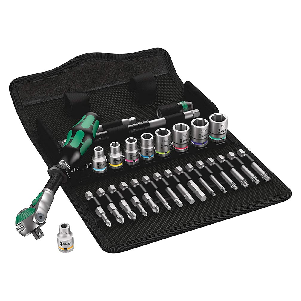 Wera Zyklop SAE 1/4" Drive Speed Ratchet 28 Piece Set