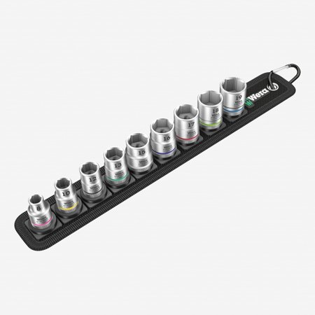 Wera Metric Socket Set on Storage Belt - 3/8" Drive (9 Piece Set)