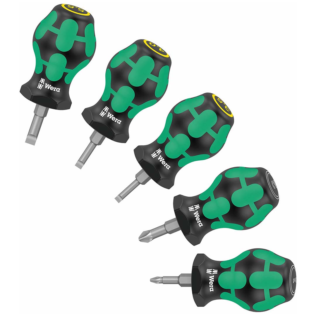 Wera Stubby Set 5pc Pozidriv Slotted