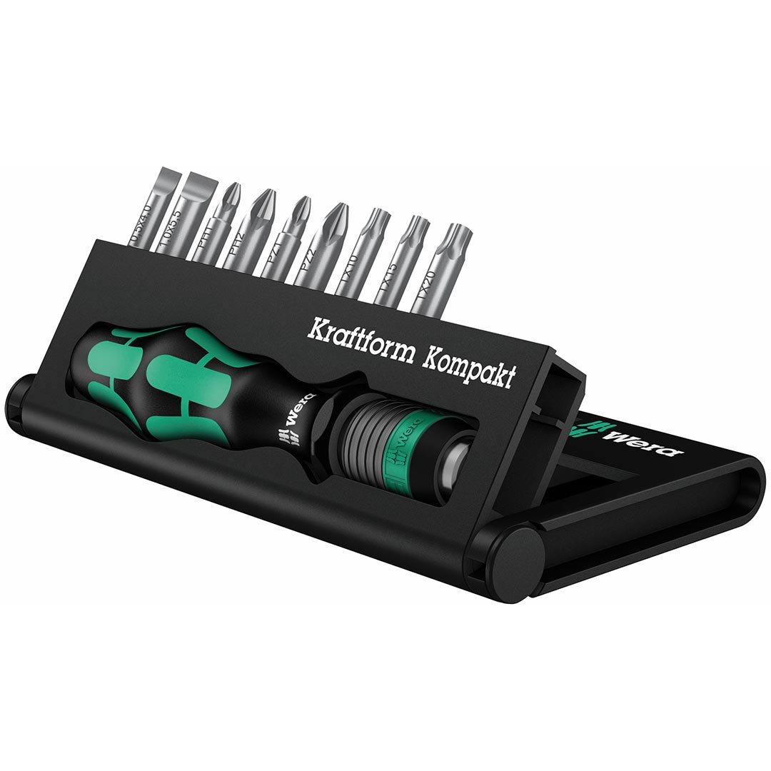 Wera 1/4" Screwdriver Bit Set and Carrying Case (10 Piece)