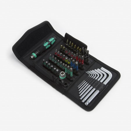 Wera "Kraftform Kompact 100" Heavy Duty Bit Set with Driver (52-Piece Set)