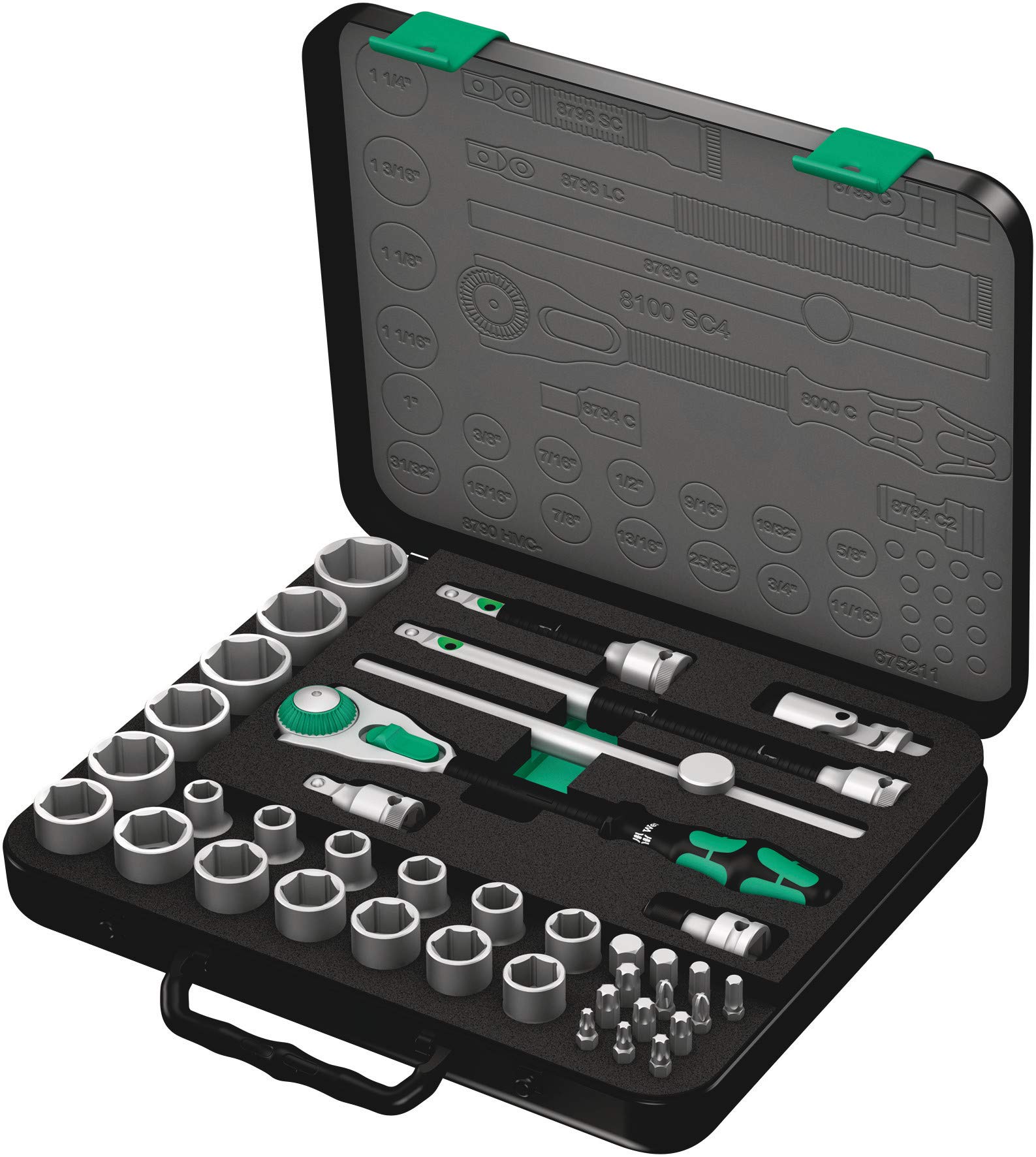 Wera Zyklop SAE Speed Ratchet Set - 1/2" Drive  (38-Piece Set)