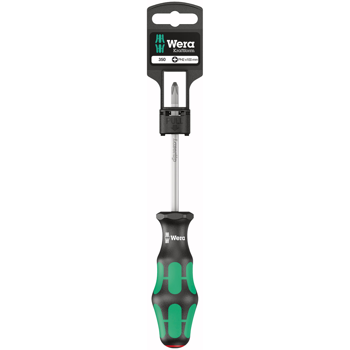 Wera Screwdriver: Phillips PH2 x 100mm (On Hang-Tag With Lasertip)