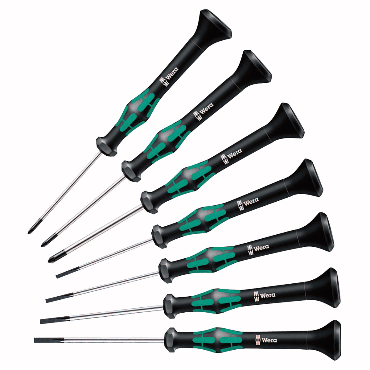 Wera Kraftform Micro Slotted/Phillips Precision Screwdriver - 7 Piece Set