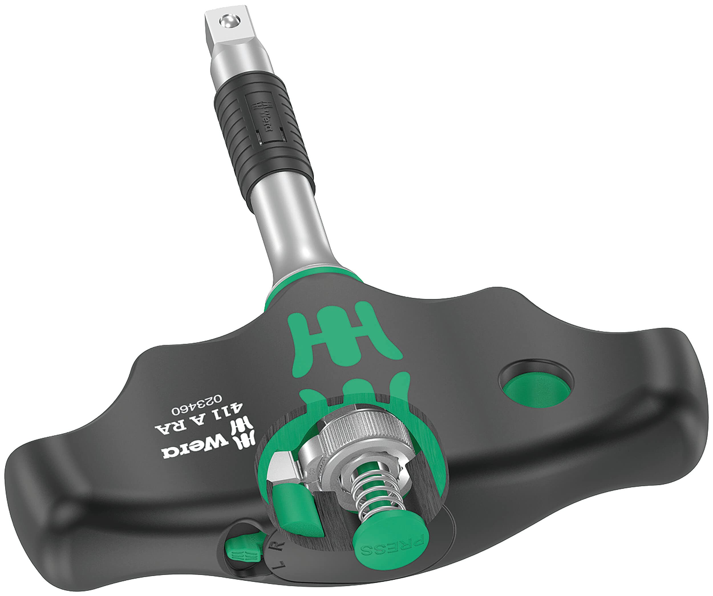 Wera T-handle Socket Driver Adapter with Ratchet Function (1/4" Drive)