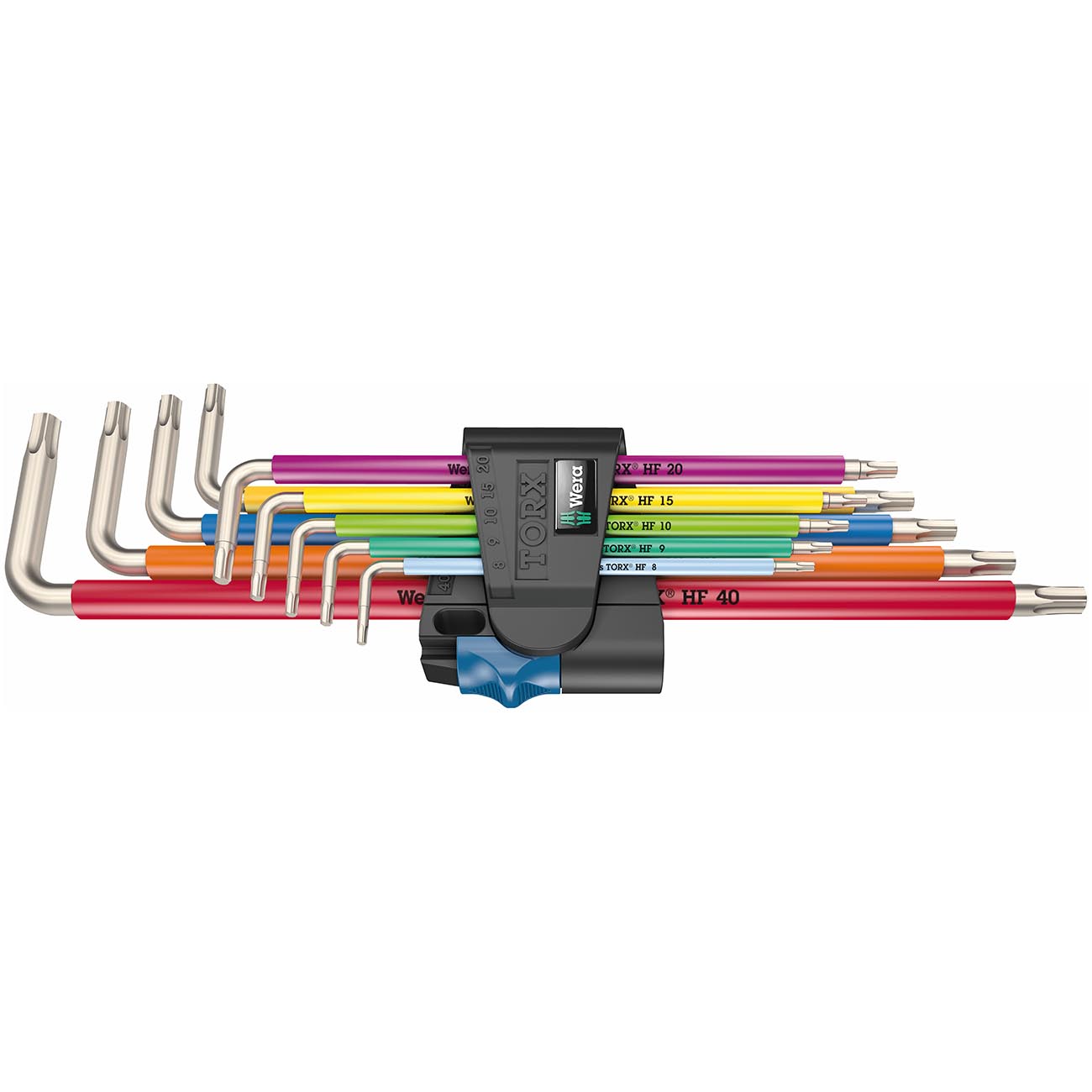 Wera Multicolor TORX L-Key Wrench Set with Holding Function (9-Piece Set)