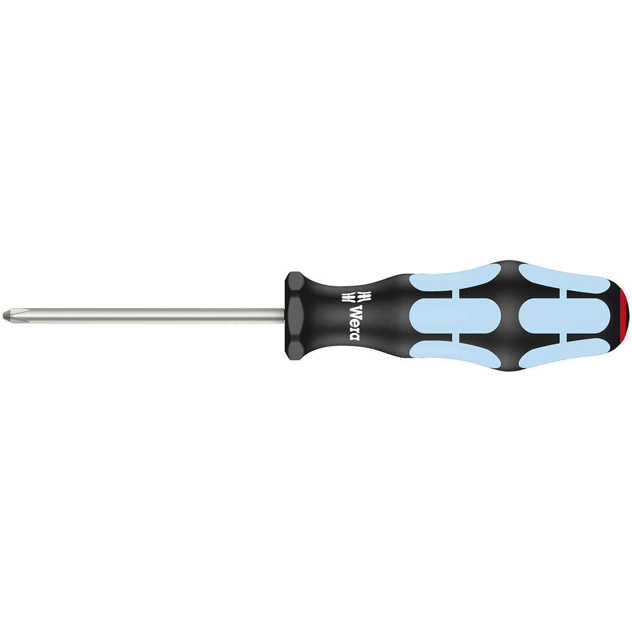 Wera Screwdriver: Phillips PH1 x 80mm - Stainless Steel (With Lasertip)