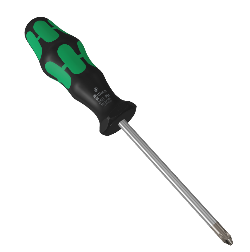 Wera Screwdriver: PH# 0 Phillips 4" (Without Lasertip)