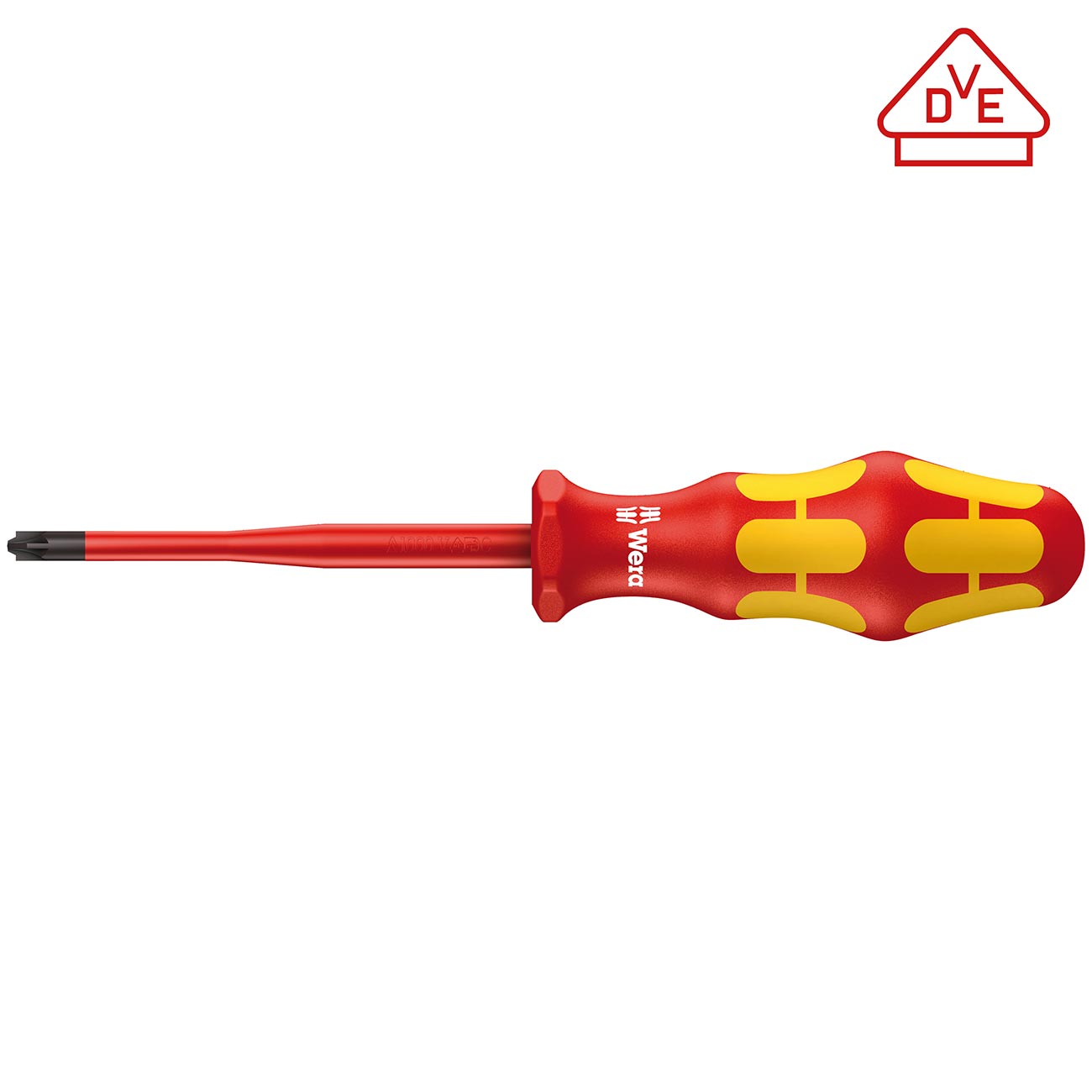 Wera VDE Insulated Screwdriver: PlusMinus PS# 2 x 100mm (Pozidriv/slotted)