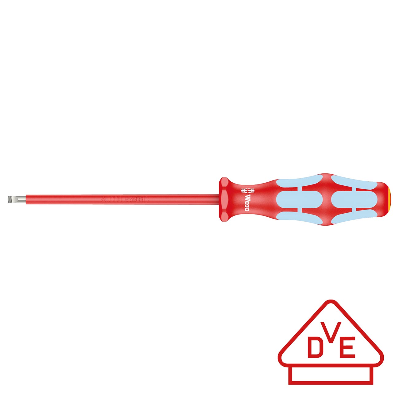 Wera VDE Insulated Stainless Steel Screwdriver: Slotted 4mm