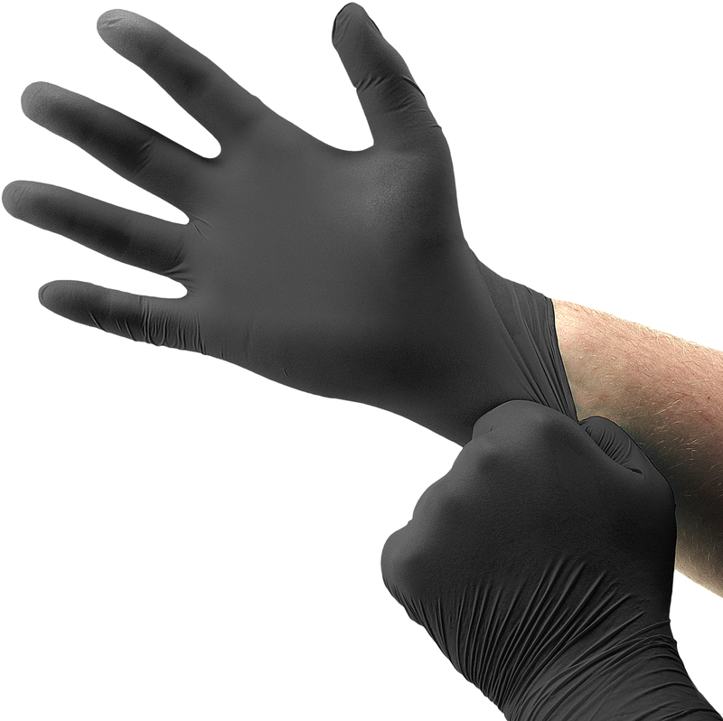 B21051-L Blk 4Ml Nitrile Gloves