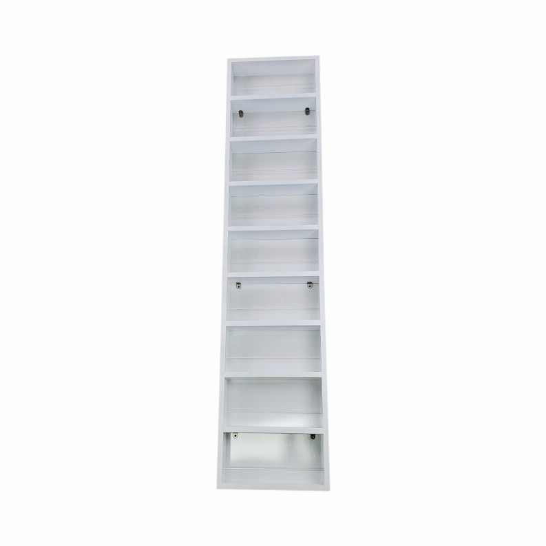 Cyprus On the Wall Spice Rack - 62"h x 14"W x 3.5"dWhite Enamel