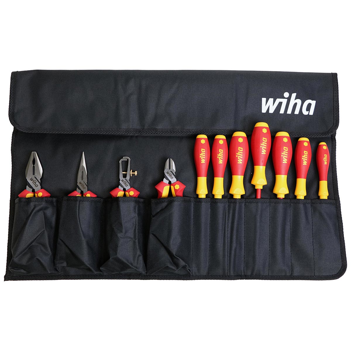 Wiha Insulated Industrial Pliers and Screwdriver Set - 11 Piece Set