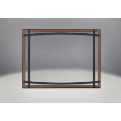 DC46BC Decorative Safety Barrier With Curved Accents In Brushed Copper
