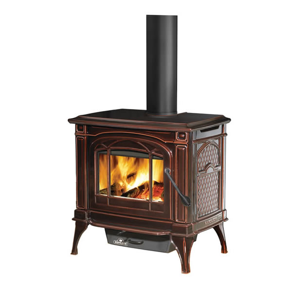 1100CN-1 Napoleon Cast-Iron Wood Burning Stove, Painted Majolica Brown