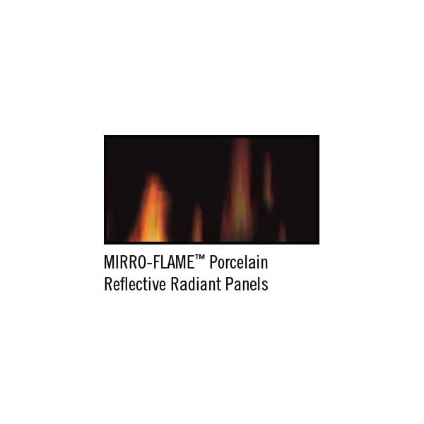 MIRRO-FLAME Porcelain Reflective Radiant Panels for GD19N (Rear & Sides) - PRP19