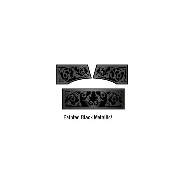 Painted Metallic Black Finish Victorian Ornamental Upper & Lower Insets for VITTORIA GD19 - VOIK