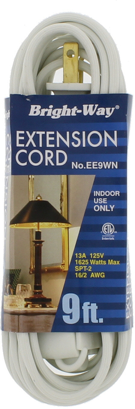 Ee9W 9 Ft. White Extention Cord